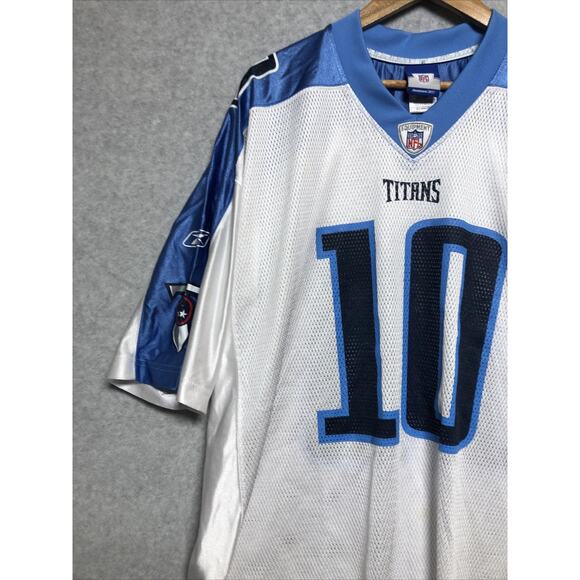 TENNESSEE TITANS #10 Vince Young Football Jersey Reebok Away White NFL Football - Picture 4 of 11